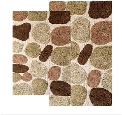 Flhome Stone Pattern Soft Non-Slip Pad Pack of 2
