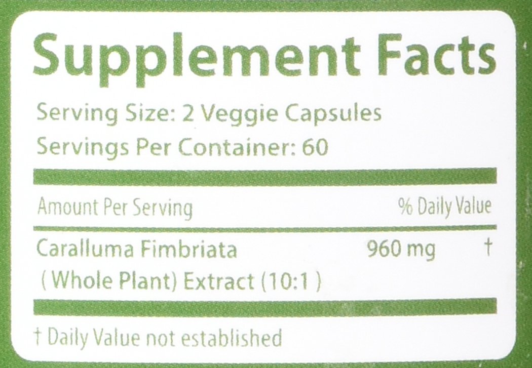 Amazon.com: High Potency Caralluma Fimbriata - 960mg - 120 ...
