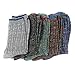 KEAZA Athletic Sports Knit Crew Socks MZ10 Christmas Gift Package Breathable Wool Knitting Ankle Sock 5-pack