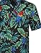 Hawaiian Print Lightweight Short Sleeve Button Up Shirt Black Size M