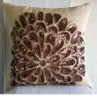 Desert Rose - Decorative Pillow Covers - Silk Pillow Cover Embellished with Beads & Sequins