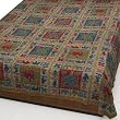 Bedroom Accessories Cotton Block Print Bedcover Size Queen