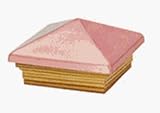 BW Creative Wood AT9903000W Copper Whistler And Snow Peak White Pyramid Post Cap