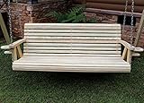 ROLL BACK Amish Heavy Duty 800 Lb 4ft. Porch Swing With Cupholders - Made in USA