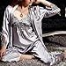 Amybria Luxury Silk Blend One Set Lady'S Sleepwear/Sleepcoat/Pajamas