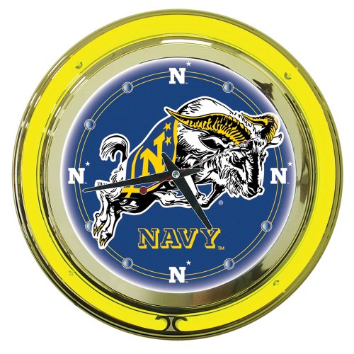 NCAA United States Naval Neon Clock