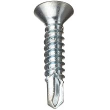 Zinc Plated Steel Self Drillling Screw, Flat Head, Phillips Drive