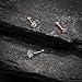 2mm (0.03 ct. tw) Diamond 14K White Gold Nose Ring Bone (20G - 16G)