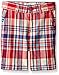 The Children's Place Big Boys' Plaid Flat Front Short