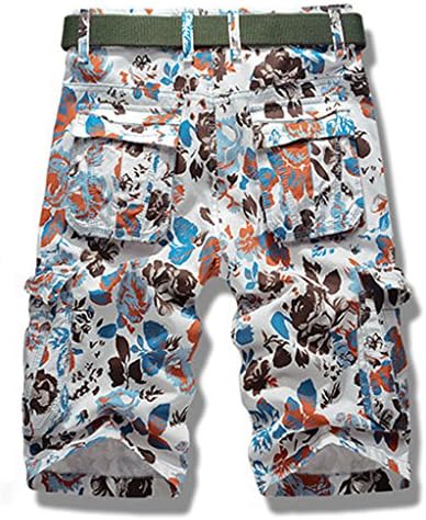 Busyfish Mens Camo Cargo Shorts Casual Beach Pants