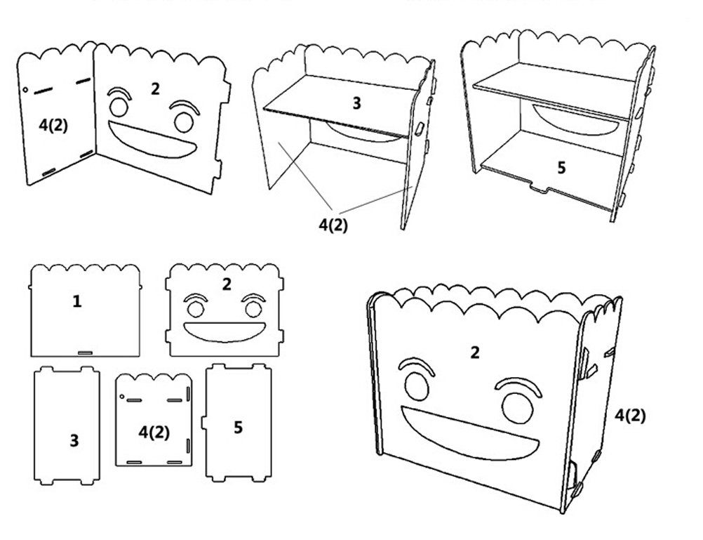 Amazon.com : ProLovous Cute Wooden Makeup Storage Display Box ...