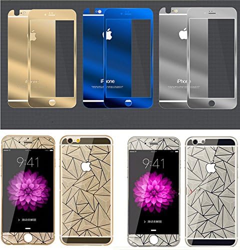 iPhone 4/4s Color Screen Protector,Bingol Mirror Tempered Glass Screen Protector Whole Body Protection Anti Scratches( Front & Back )(Gold)