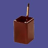 Search : Wood Pencil Cup, Mahogany (ELD23380) Category: Desktop and Drawer Organizers