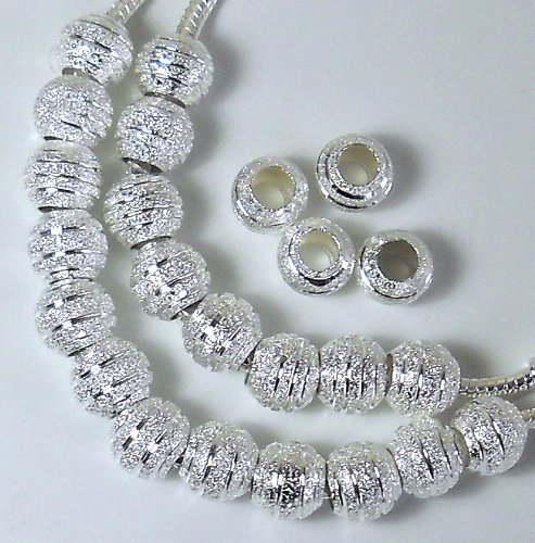 40 Beads Stardust Cut Lace Beads Large 5mm Hole 