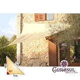 Produkt-Bild: Corasol Premium Sonnensegel 5x5x7m dreieck 90&deg; sandbeige