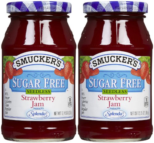 Smucker's Sugar Free Jam Seedless Strawberry 12.75 Oz (Pack of 2)