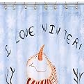 I Love Winter Shower Curtain