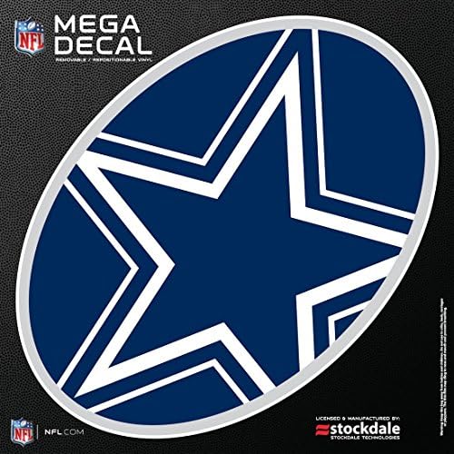 Dallas Cowboys Official NFL 14 inch x 12 inch Mega Decal by Stockdale Technologies 321614