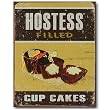 Nostalgic Hostess Tin Sign : Filled Cup Cakes