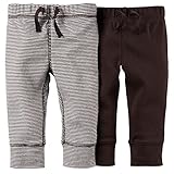 カーターズ Carter's ボディスーツにぴったり！ とっても柔らかな綿パンツ 2枚組 100% 綿 コットンリブ 男の子 春秋 2-Pack Pants NB (50-55cm)