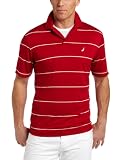 Nautica Mens Short Sleeve Wide Stripe Polo Shirt