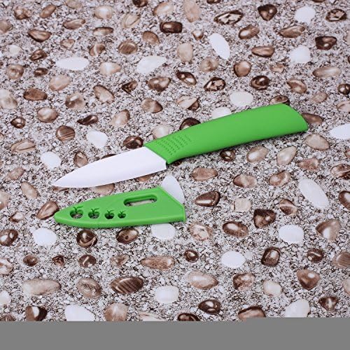 SKKIT Ceramic Knife Sharp Razor Edge Fruit &amp;Vegetable Ceramic Knife Kitchen Cutting Tools (3 inch) ( Color : Green )