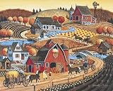 Pumpkin Time Art Print Poster By Bob Bates, 22  x 19 