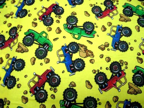Buy Low Price Cozy SheetWorld Fitted Pack N Play (Graco Square Playard) Sheet – Monster Trucks – Made In USA PP3636-W645
