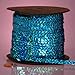 PEPPERLONELY Brand 80 Yard/Roll Holographic Faceted Sequin Trim, Turquoise