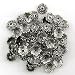 150 7mm silver plated pewter flower bead caps