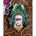 Maidens of Mardi Gras Wall Mask Sculpture: Peacock Princess
