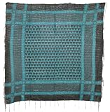 Keffiyeh Blue Metalic Heart Scarf