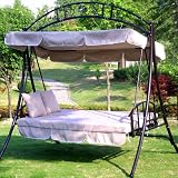 Luxus Loywe Hollywoodschaukel Gartenschaukel LW51 Creme