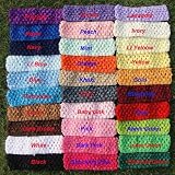 100 1.5 Inch Crochet Headbands for Flower Clips and Bows Fits Baby to Adults 30 Colors to Choose From U Pick Colors