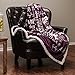 Chanasya Hope and Faith Inspirational Message Print Super Soft Ultra Plush Cozy Fleece Microfiber Sherpa Posivite Energy Comfort Caring Uplifting Gift Throw Blanket - for Women Men - Aubergine Blanket
