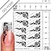 Nailart NAIL TATTOO STICKER - lace/ornament/flower - black