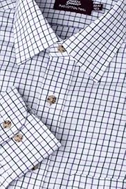 Sartorial Pure Cotton Checked Twill Shirt