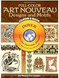 Full-Color Art Nouveau Designs and Motifs CD-ROM and Book (Dover Electronic Clip Art)