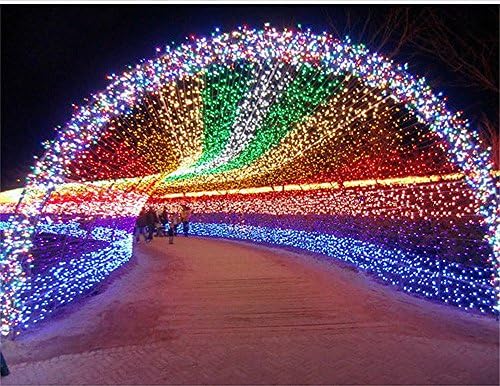 Gorgeouseve 8 Modes 10m 100 Bright LED (Multicolor, 10m) Waterproof Outdoor String Lights Xmas Decorations Lights Idea Colorful Led Holiday Lights for Festivals Home and Garden with 110v Plug