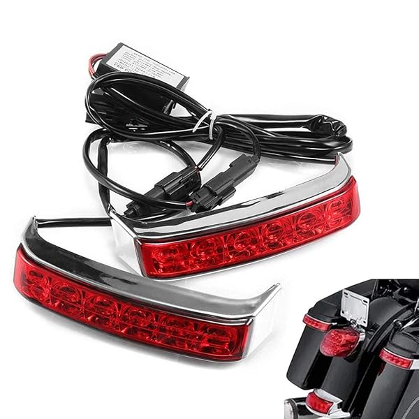 Saddlebag Housing Tail Run Brake Turn Light Lamp LED Len For Harley