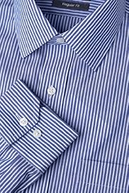 2" Longer Cotton Rich Non-Iron Striped Shirt