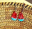 Spiney Oyster & Turquoise Earrings