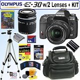Olympus E30 12.3MP Digital SLR Camera with 14-42mm f/3.5-5.6 and 40-150mm f/4.0-5.6 ED Zuiko Lenses + 8GB Deluxe Accessory Kit