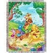 Pooh - Sweet Summer Day Triple Woven Jacquard Throw (48x60")"