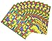 Brick Building Blocks Themed Birthday Party Placemats By MinifigFansTM 12-Inch by 9-Inch Gloss Coated Cardstock - 10 Piece Bulk Party Pack