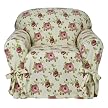 Vintage Floral Chair Slipcover