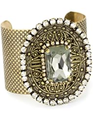 Liz Palacios "Arco Iris" Silver Night Swarovski Elements Imperial Cuff Bracelet
