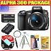 Sony Alpha 300 W/ 18-70mm Lens, 4 GB Memory Stick, USB 2.0 Card Reader, Extra NP-FM500H Equivalent Battery, Screen Protectors, Tripod, Wire Tripod with Lens Cleaner and Tissue, Lens Pen, UV Filter