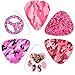 Pink Camo Guitar Picks 12-Pack Set - Cute, Girly and Fun Guitar Picks for Girls- Size Medium Celluloid 12-pack, Collection Includes Exclusive Pink Camo Patterns.