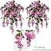 TWO 3' Artificial Wisteria Hanging Flower Bushes, with No Pot,